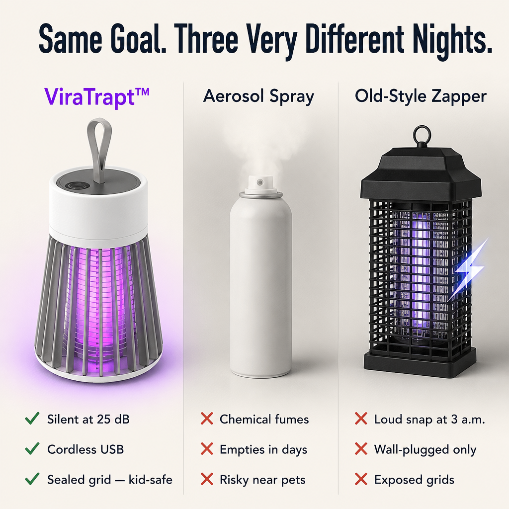ViraTrapt™ — Pull Mosquitoes Off Your Bed With Whisper-Quiet UV Light