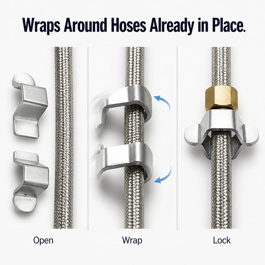 PowerGrip™ — Slide Around Supply Lines, Crank Off Stuck Faucet Nuts Fast