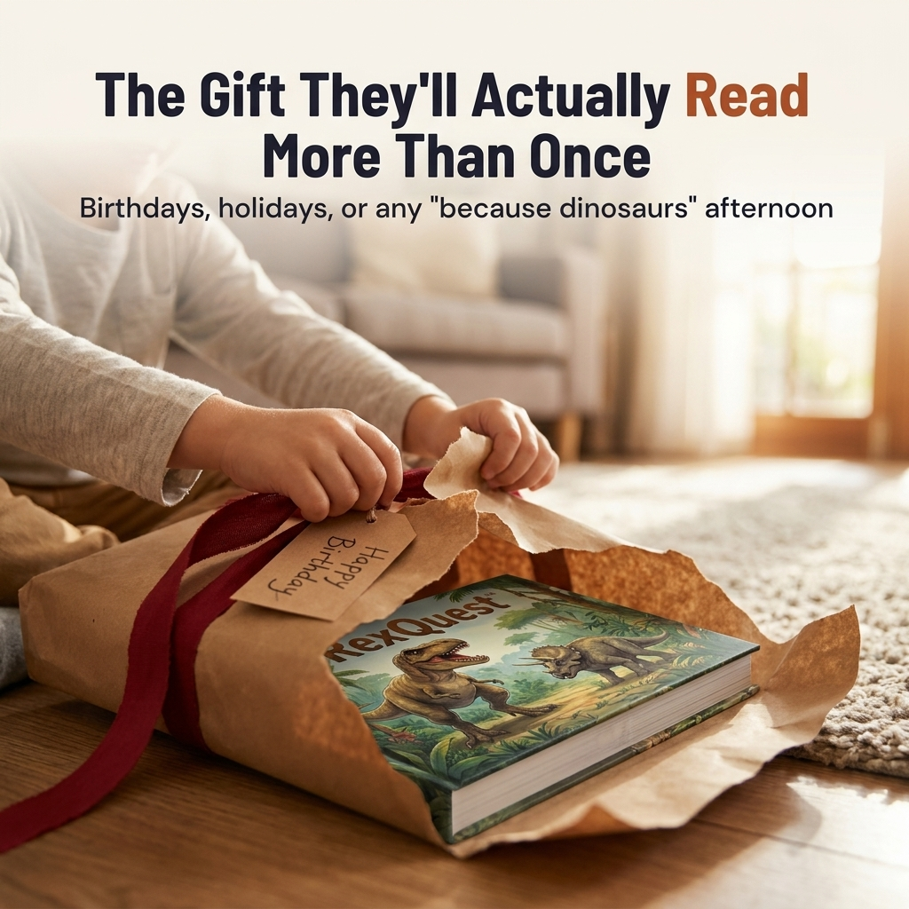 RexQuest™ — Get Your Dino-Obsessed Kid Reading Until The Book Falls Apart