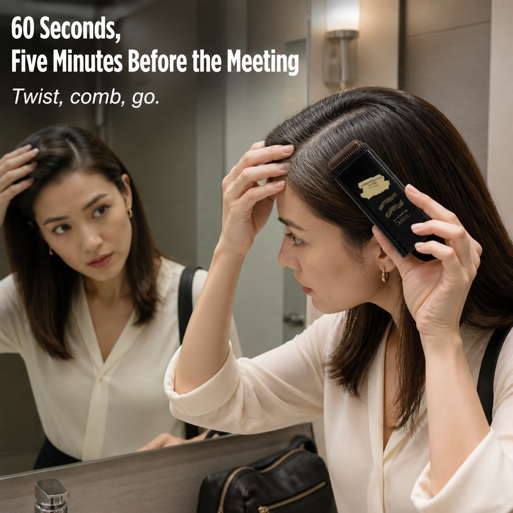 ColorGlide™ — Cover Gray Roots in 60 Seconds, Sweat-Proof All Day