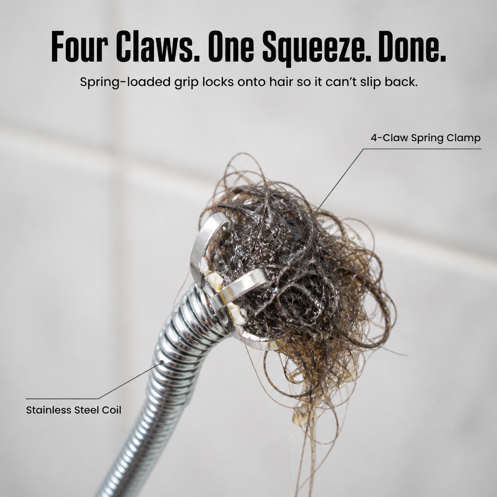 ClingClaw™ — Pull Out The Hairball Drano And Plumbers Can't Reach