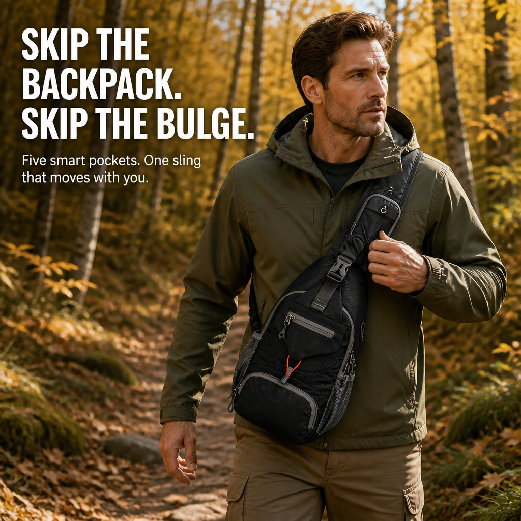 SmartPack™ — Carry Your Phone, Wallet & Water Bottle Without the Backpack Bulk