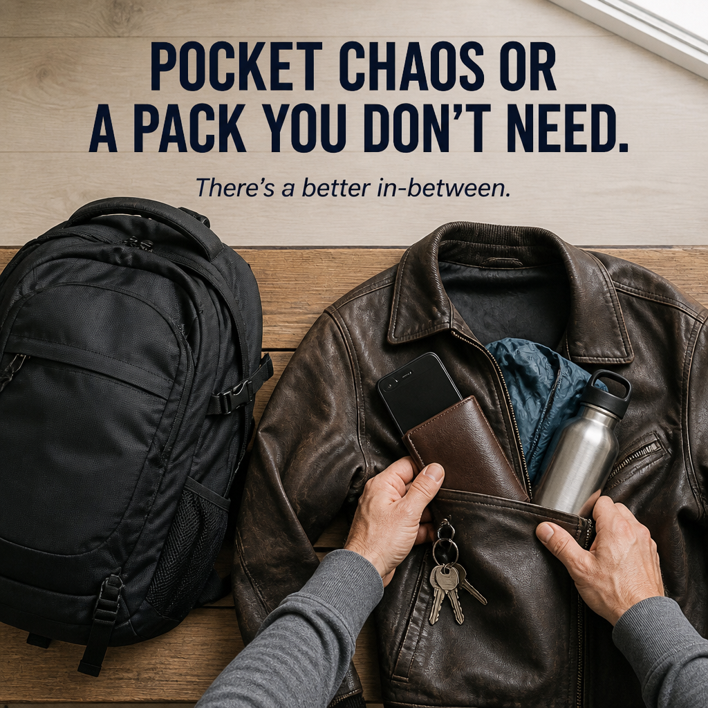 SmartPack™ — Carry Your Phone, Wallet & Water Bottle Without the Backpack Bulk