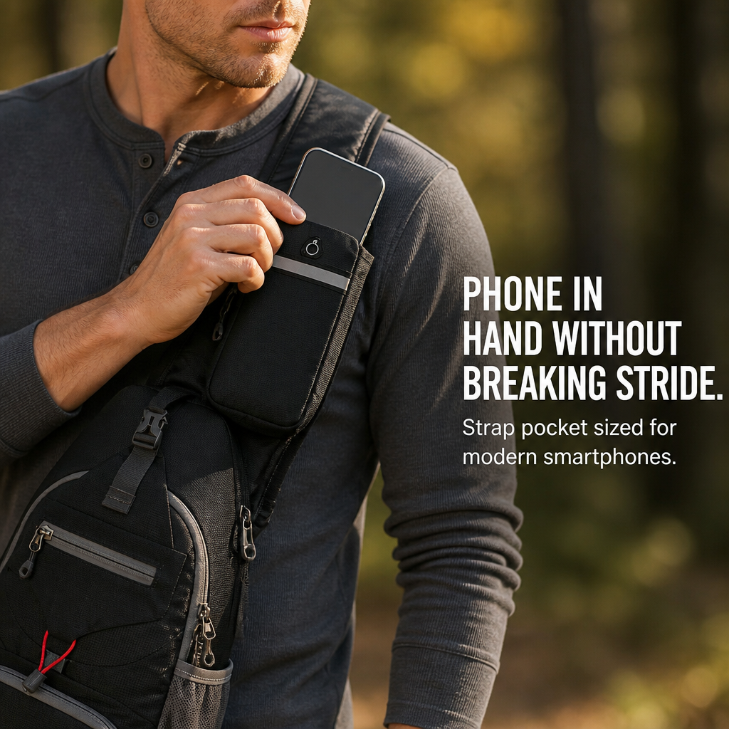 SmartPack™ — Carry Your Phone, Wallet & Water Bottle Without the Backpack Bulk