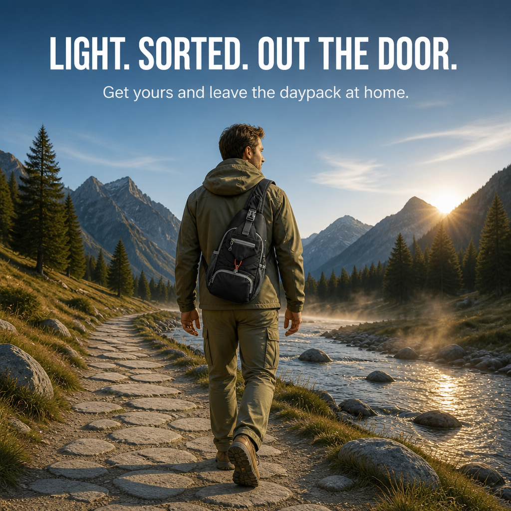 SmartPack™ — Carry Your Phone, Wallet & Water Bottle Without the Backpack Bulk