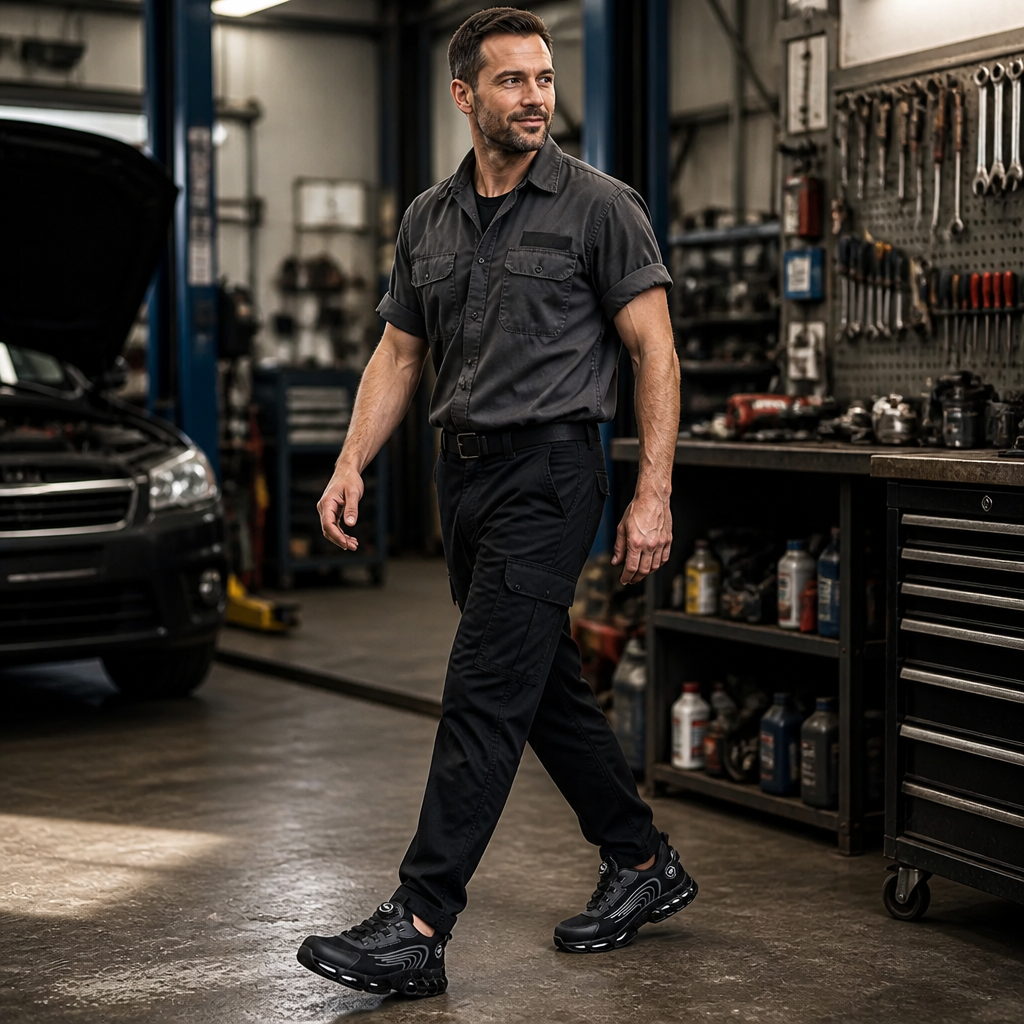 RevitaStride™ – Ultralight Kevlar Safety Sneakers with Rotary Closure