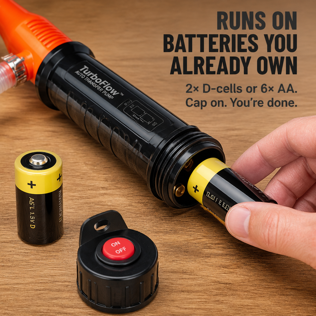 TurboFlow™ — Move Fuel, Water, or Oil Hands-Free at 2.2 Gallons a Minute