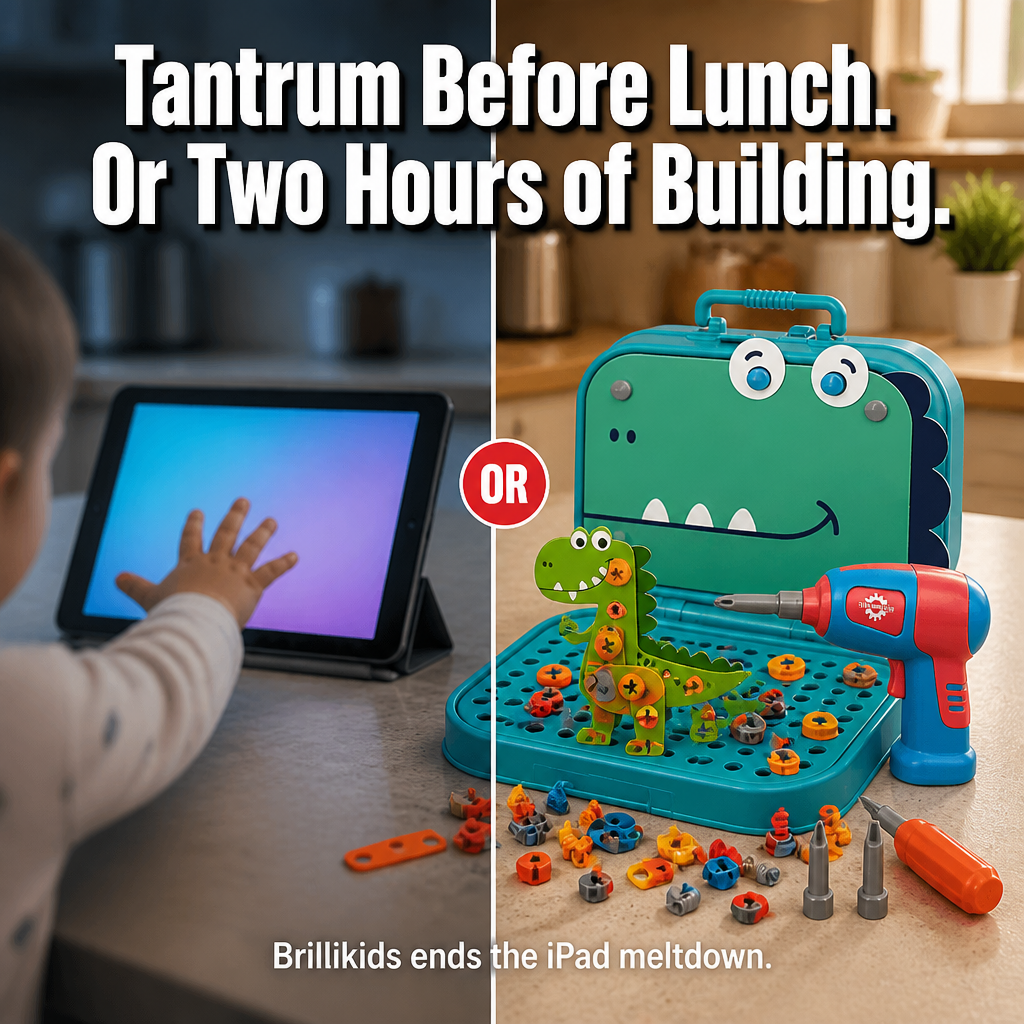 Brillikids™ — Build Dinosaur Worlds With 211 Pieces and a Real Working Drill