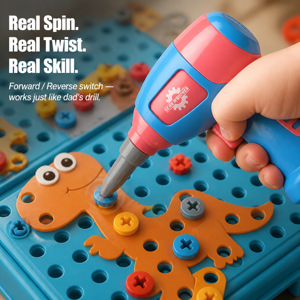 Brillikids™ — Build Dinosaur Worlds With 211 Pieces and a Real Working Drill