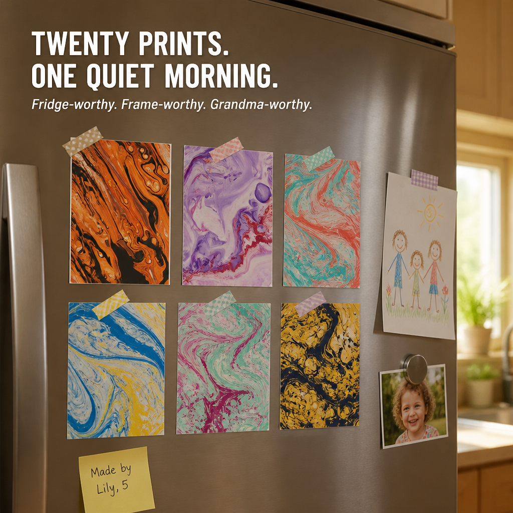 SplashForm™ — Turn Tap Water Into Marble Art Kids Lift, Dry, and Frame