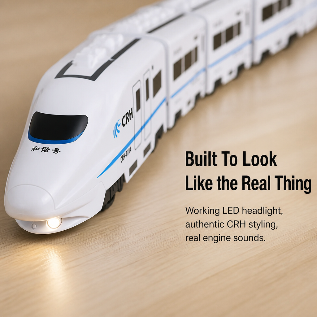 BrainBuzz Express™ — Race a Real-Looking Bullet Train Around Their Bedroom Floor