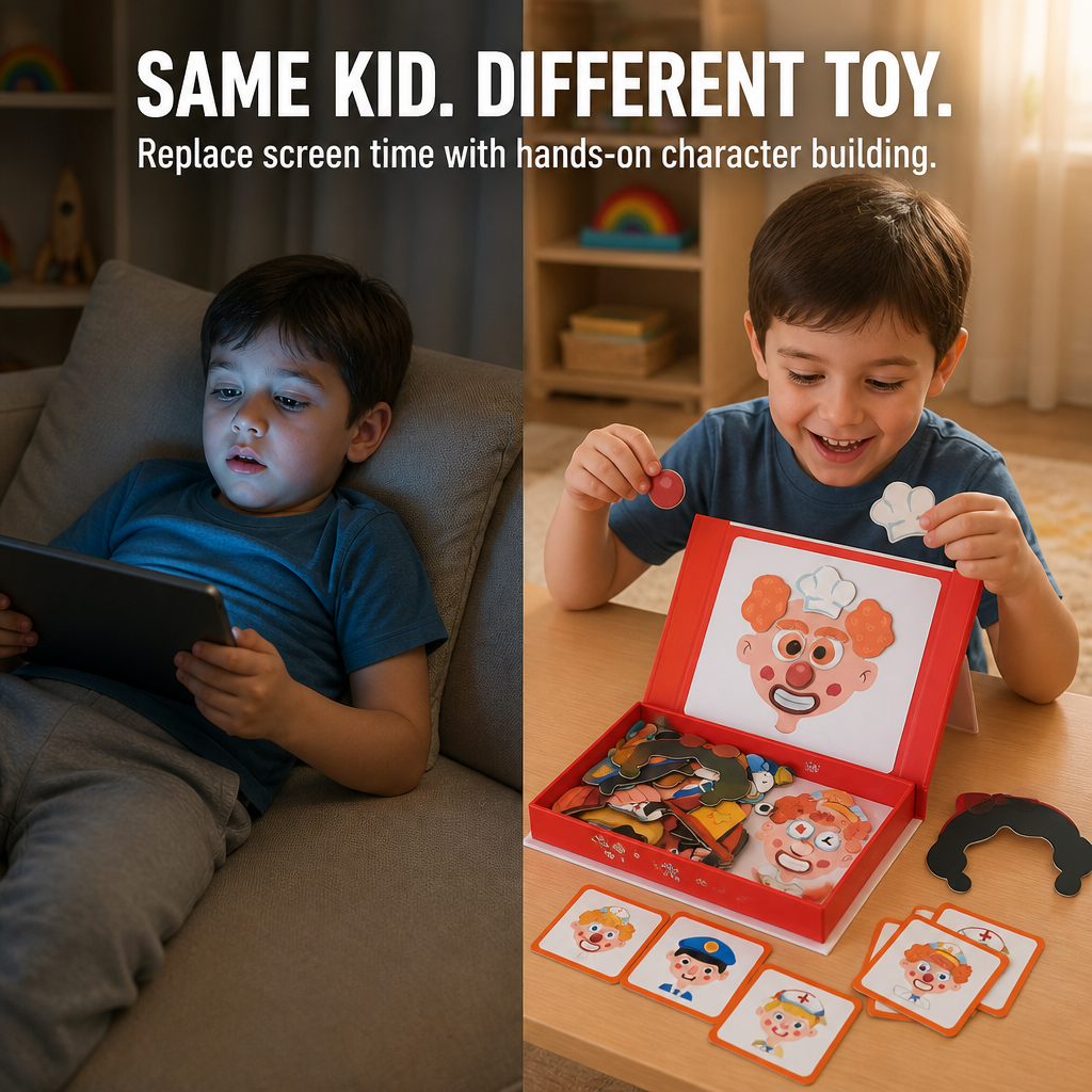 EmotionCraft™ — Build Endless Magnetic Characters That Hold Kids Off Screens