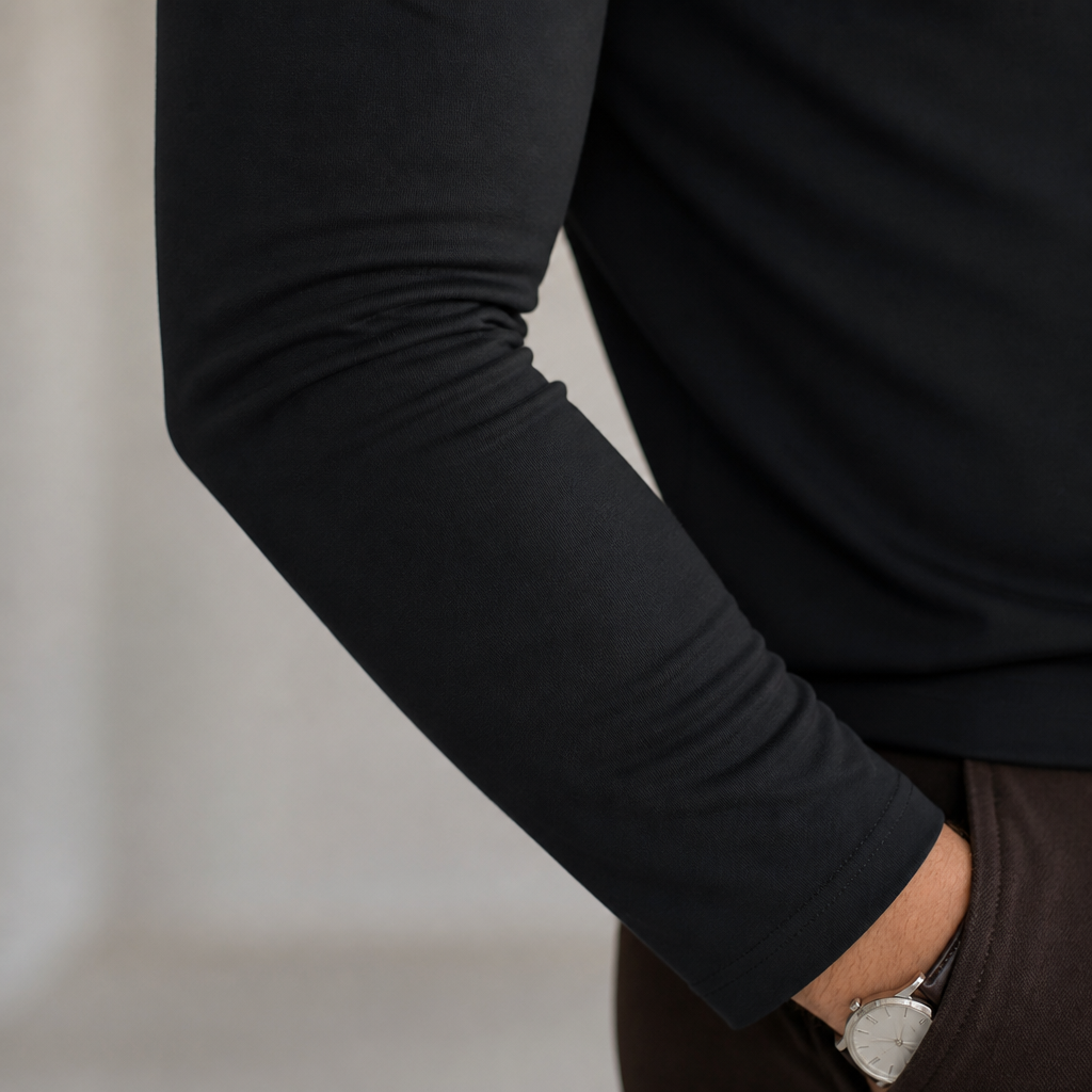 TitanFit™ – Sleek Slim Fit Mock Neck Long Sleeve Base Layer