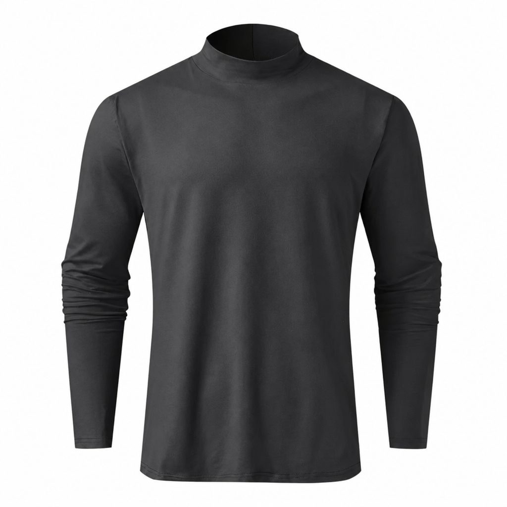 TitanFit™ – Sleek Slim Fit Mock Neck Long Sleeve Base Layer