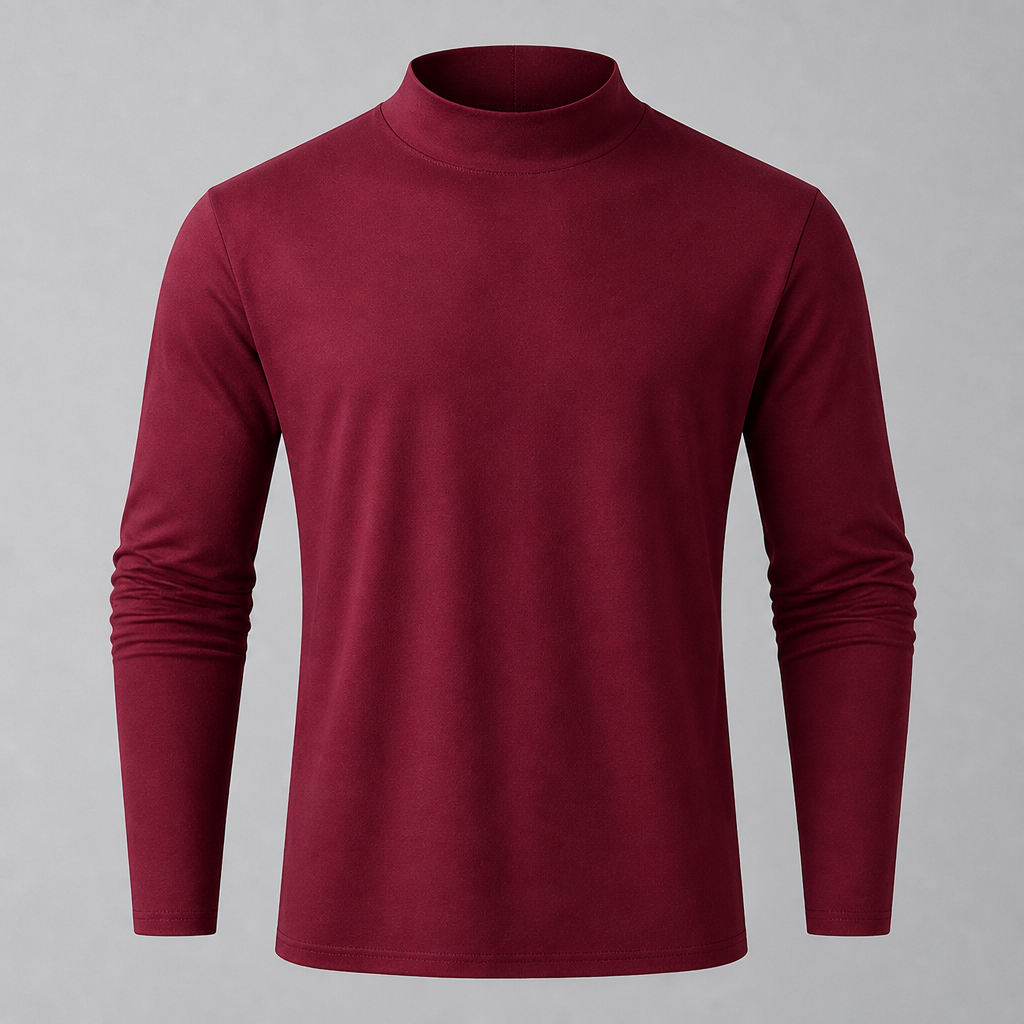 TitanFit™ – Sleek Slim Fit Mock Neck Long Sleeve Base Layer