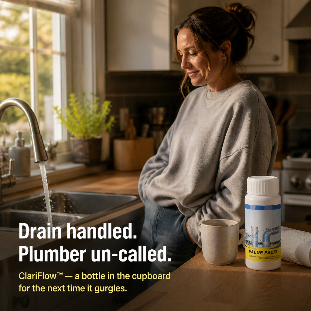 ClariFlow™ — Dissolve Hair, Grease and Drain Smells in 20 Minutes Flat