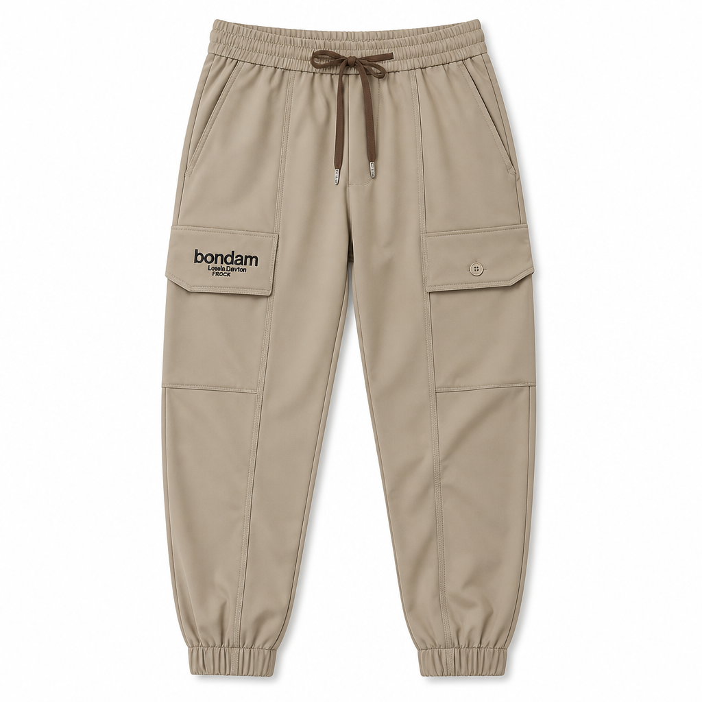 FitEase™ – Tapered Cargo Joggers with Elastic Drawstring Waist