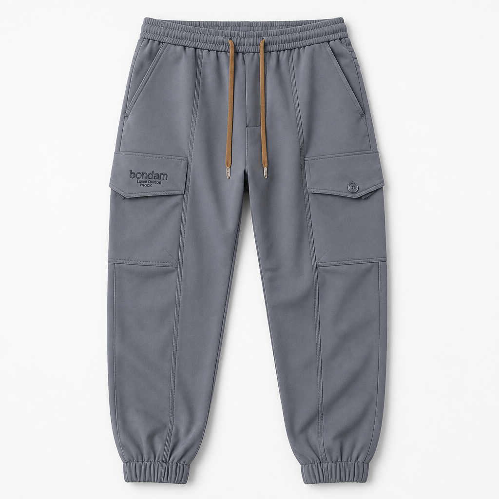 FitEase™ – Tapered Cargo Joggers with Elastic Drawstring Waist