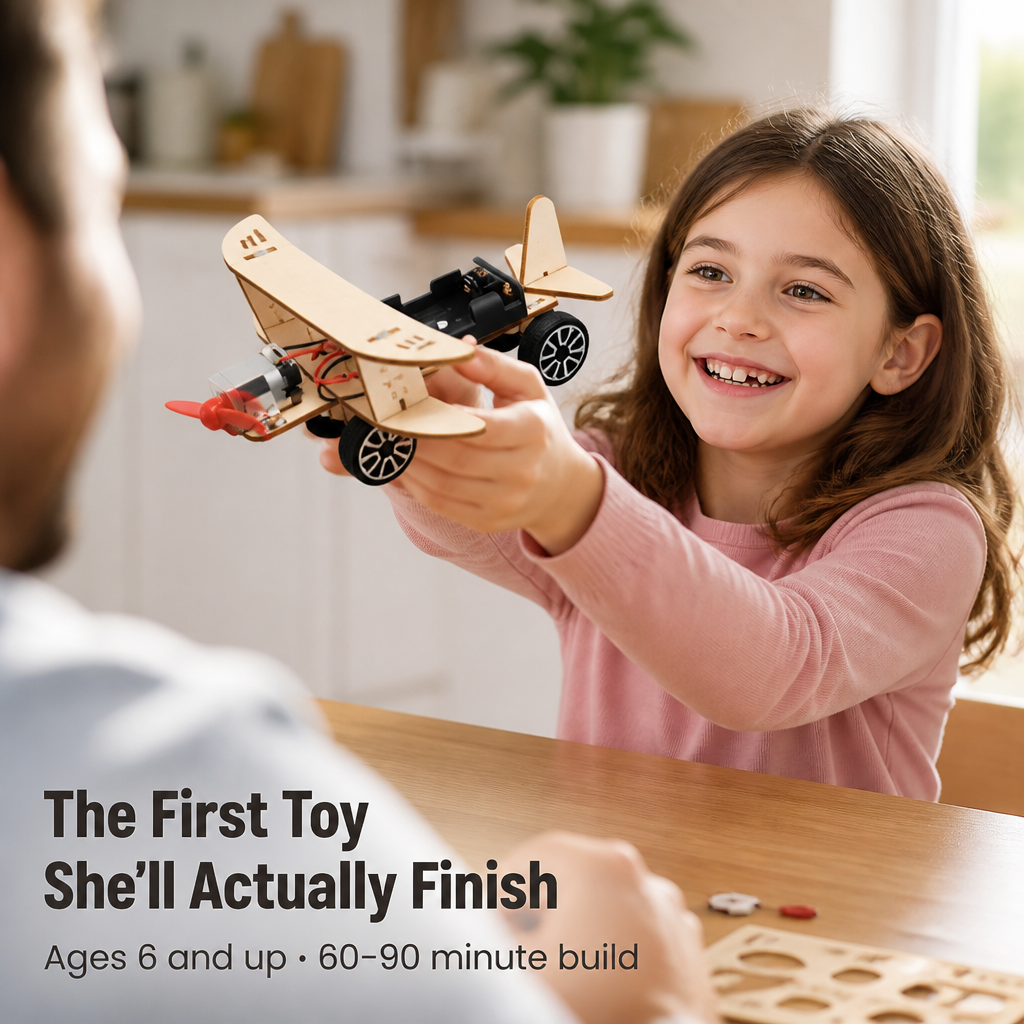 TinkerCraft™ — Build Real Working Wooden Machines That Pull Kids Off Screens