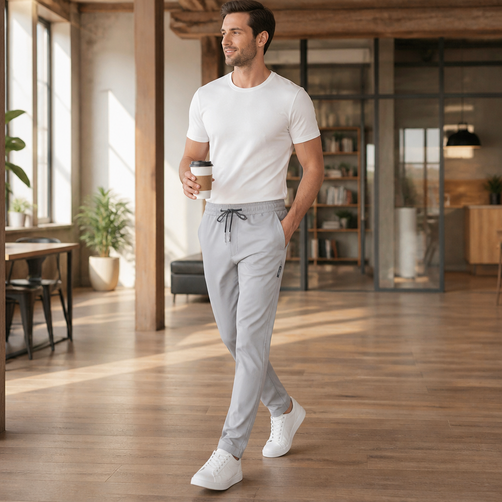 NovaEase™ – Lightweight Quick-Dry Stretch Pants with Tapered Leg