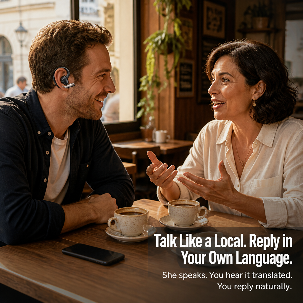 FluentSense™ — Speak 144 Languages Live Without Holding Up Your Phone