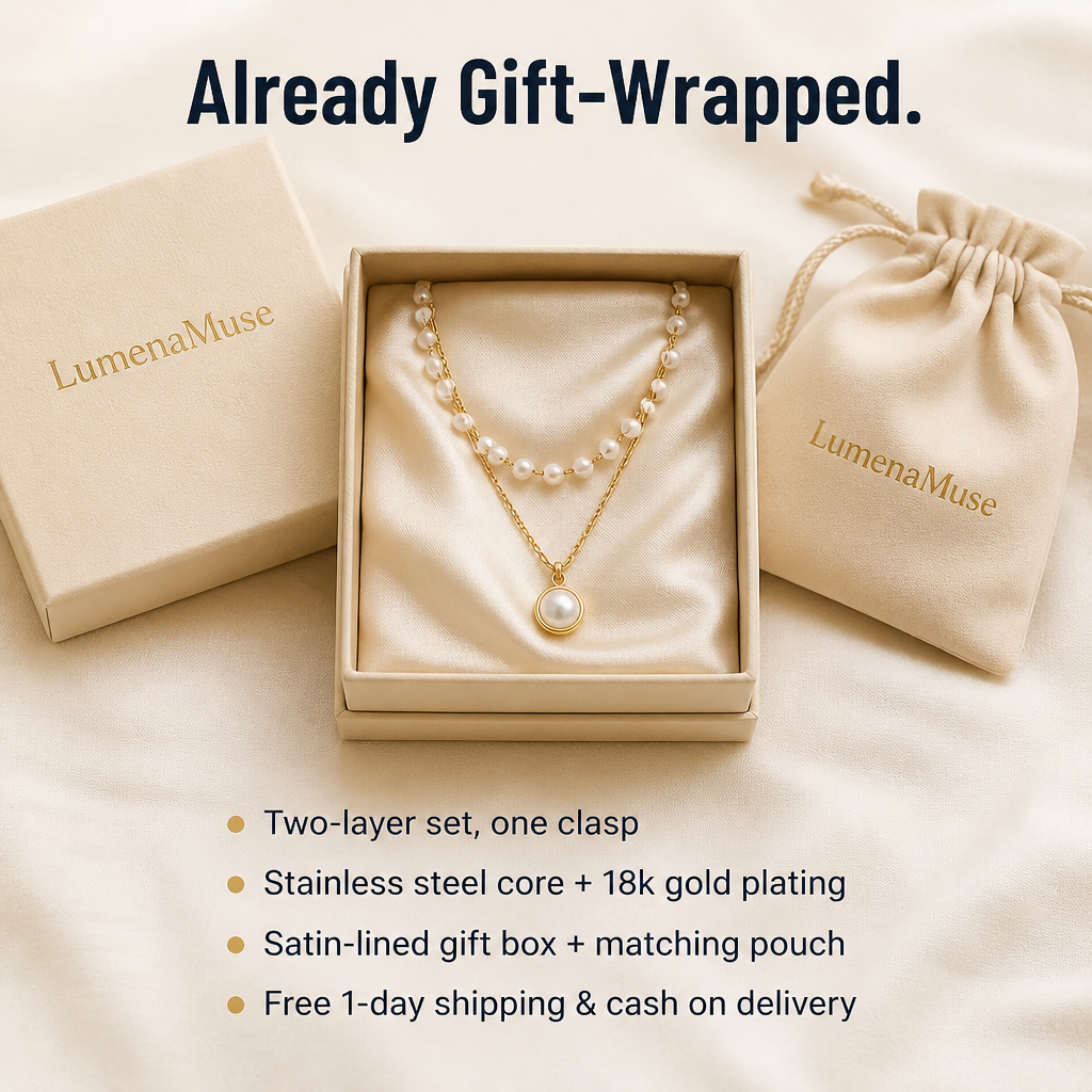 LumenaMuse™ — Wear the Layered Pearl Look Without Tangled Chains