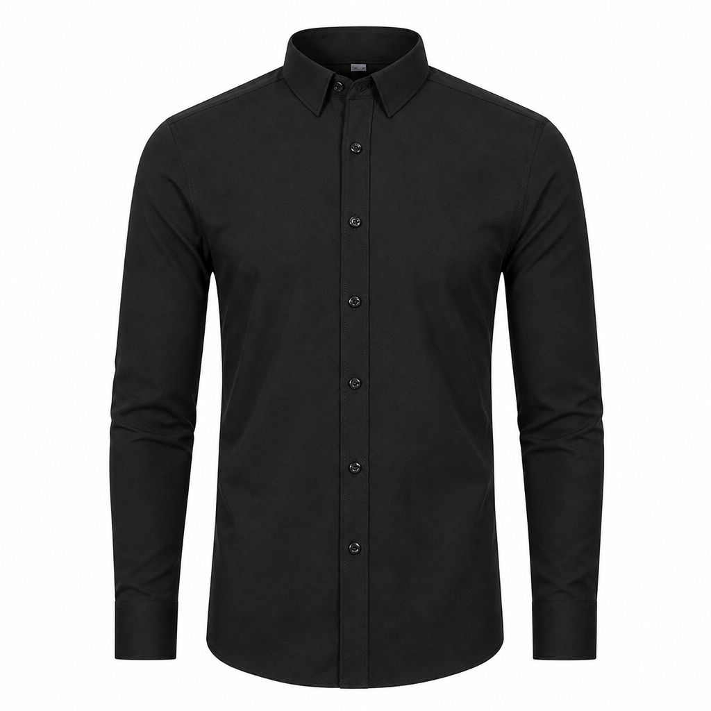 RevoStretch™ – Sleek Stretch Button-Down Shirt with Wrinkle-Free Silky Finish