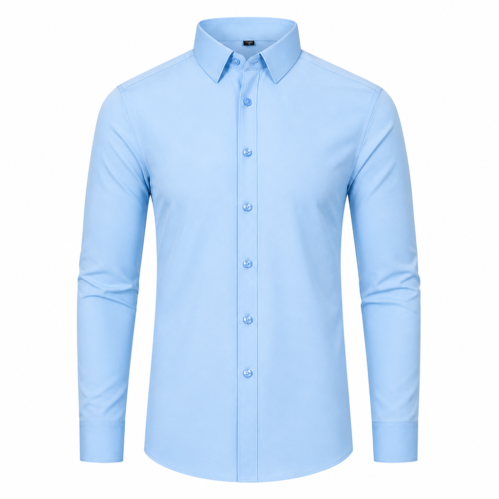 RevoStretch™ – Sleek Stretch Button-Down Shirt with Wrinkle-Free Silky Finish