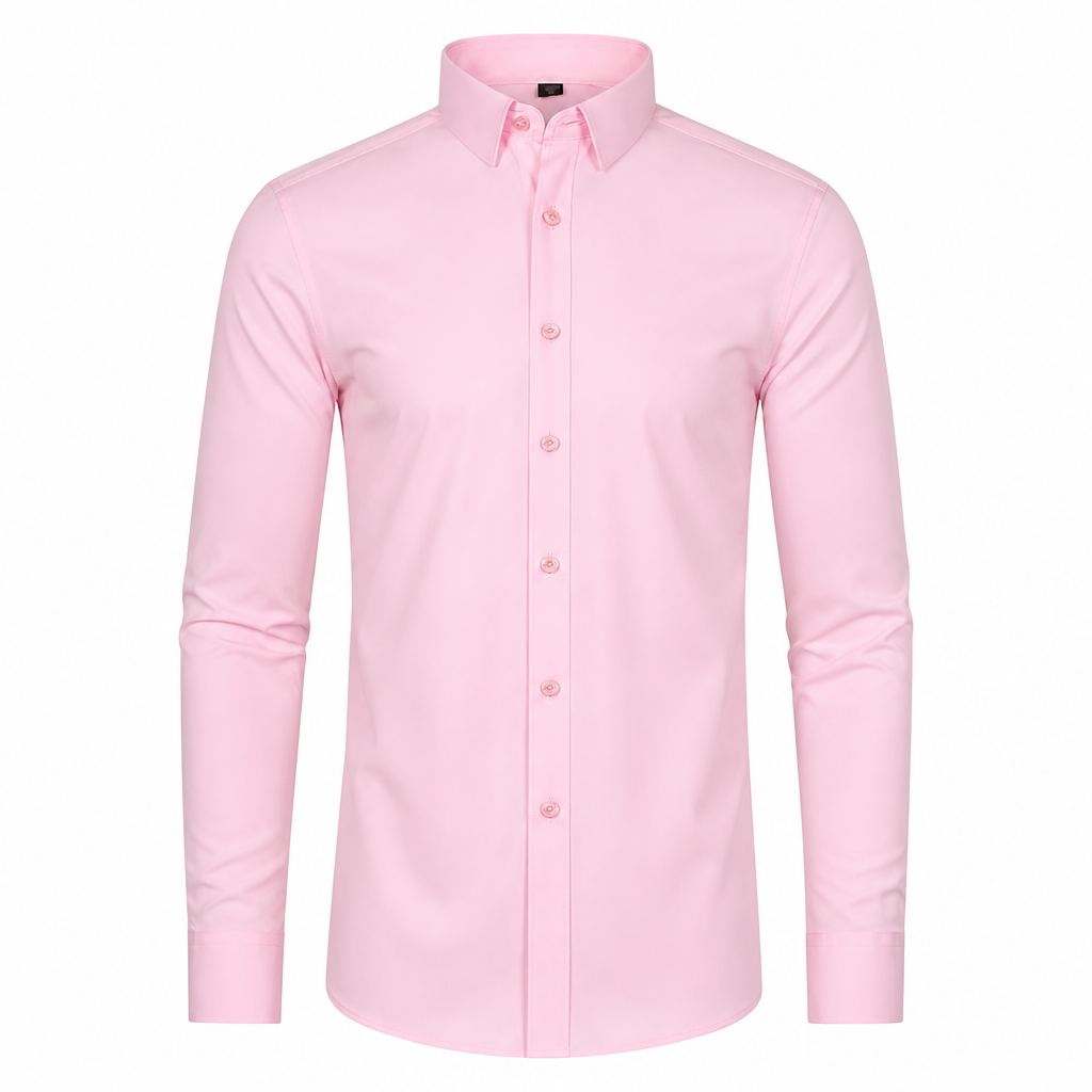 RevoStretch™ – Sleek Stretch Button-Down Shirt with Wrinkle-Free Silky Finish