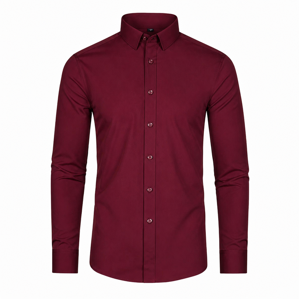 RevoStretch™ – Sleek Stretch Button-Down Shirt with Wrinkle-Free Silky Finish