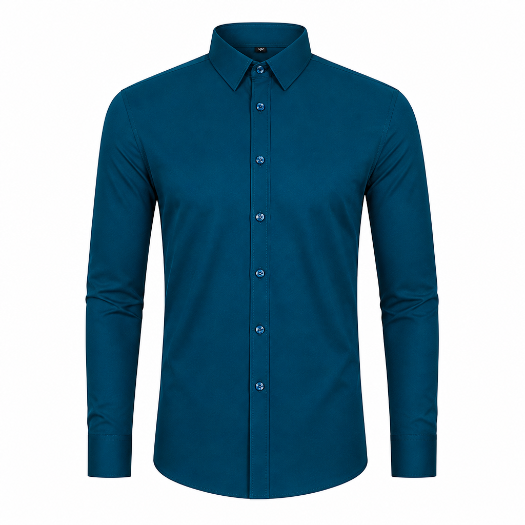 RevoStretch™ – Sleek Stretch Button-Down Shirt with Wrinkle-Free Silky Finish