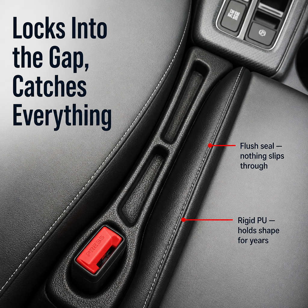 GlideGuard™ — Block the Seat Gap That Swallows Your Phone, Keys & Coins