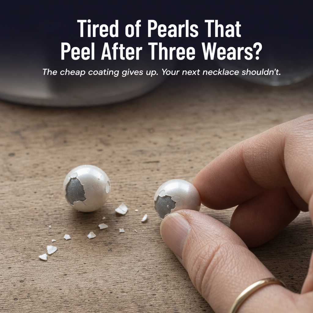 LuminaChic™ — Layer Two Pearl Strands That Don't Peel or Turn Skin Green
