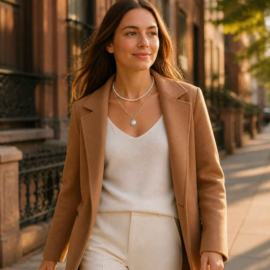 VitariaLuxe™ – Dainty Layered Pearl Necklace with Pendant Drop