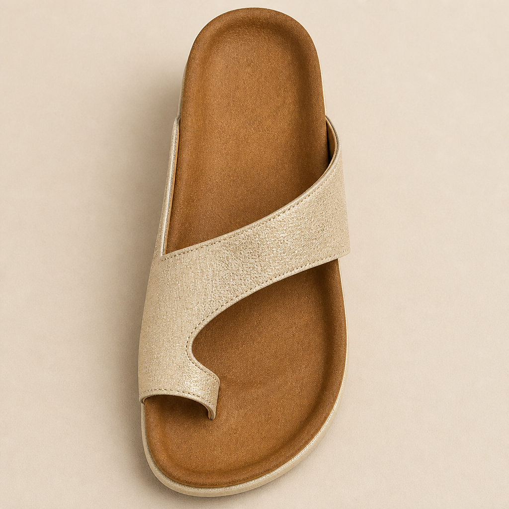 Solivra™ – Bunion-Relief Wedge Sandals with Toe-Aligning Strap