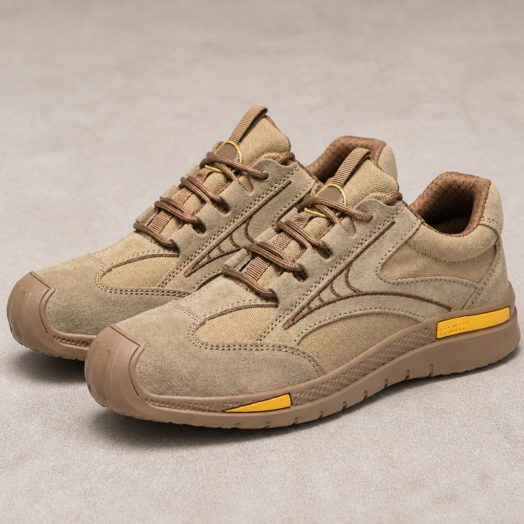 FortressStride™ – Breathable Steel-Toe Work Shoes with Kevlar Puncture-Proof Midsole