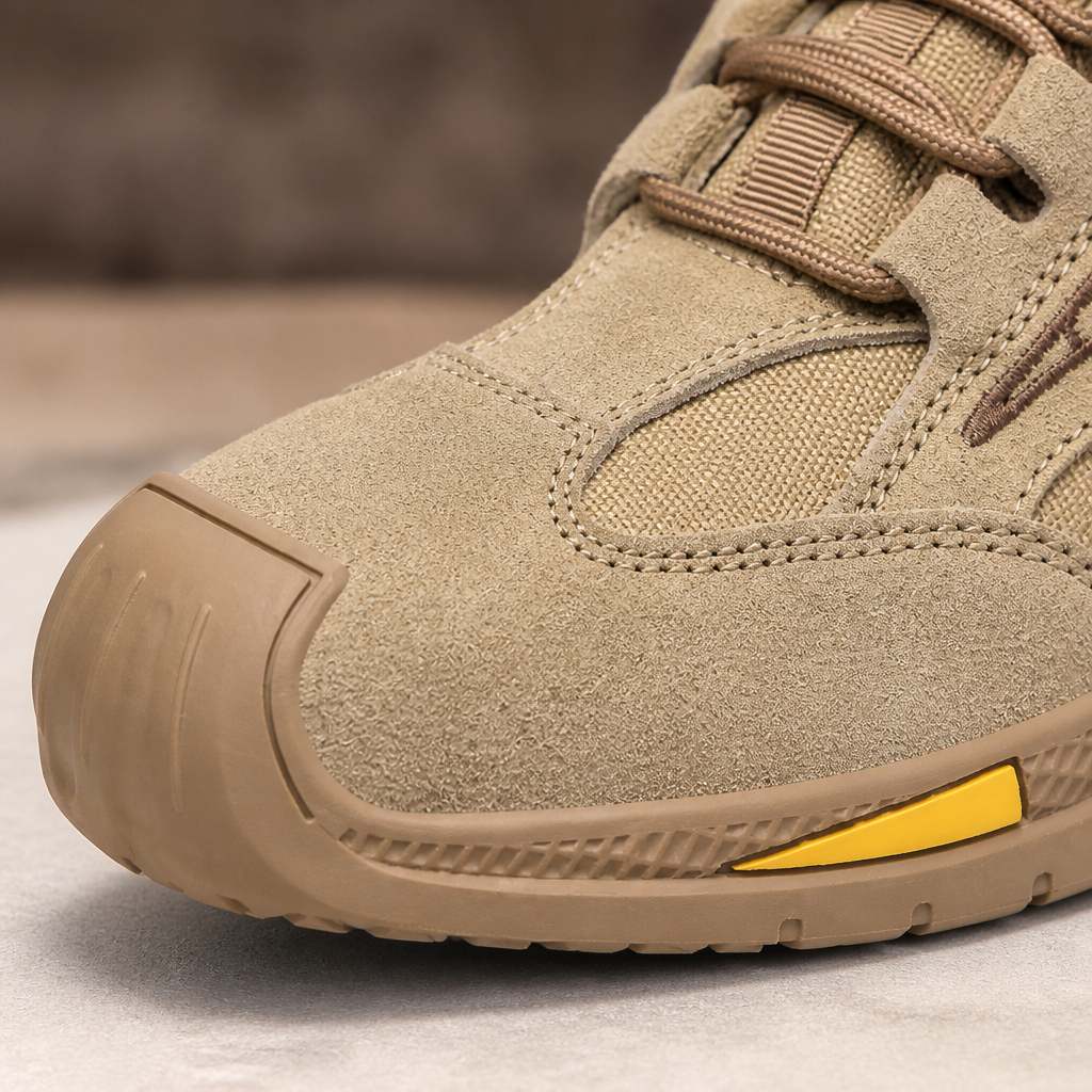 FortressStride™ – Breathable Steel-Toe Work Shoes with Kevlar Puncture-Proof Midsole