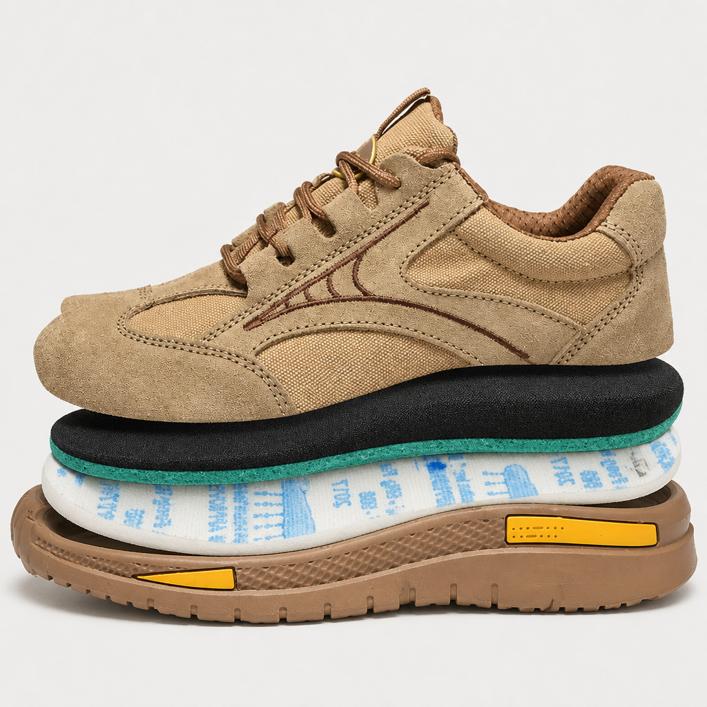 FortressStride™ – Breathable Steel-Toe Work Shoes with Kevlar Puncture-Proof Midsole