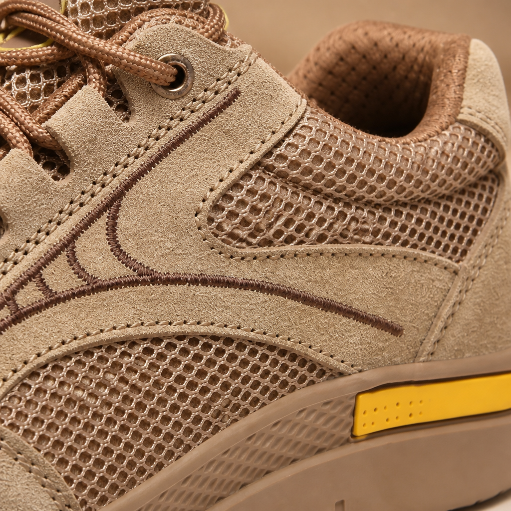 FortressStride™ – Breathable Steel-Toe Work Shoes with Kevlar Puncture-Proof Midsole