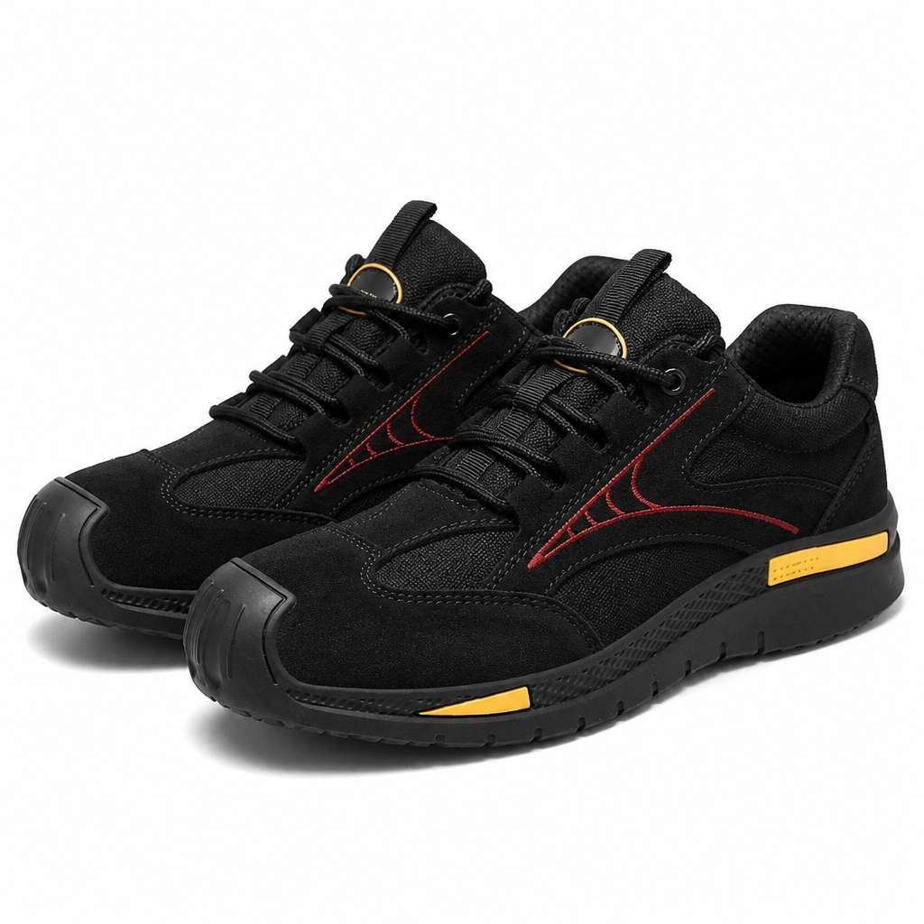 FortressStride™ – Breathable Steel-Toe Work Shoes with Kevlar Puncture-Proof Midsole
