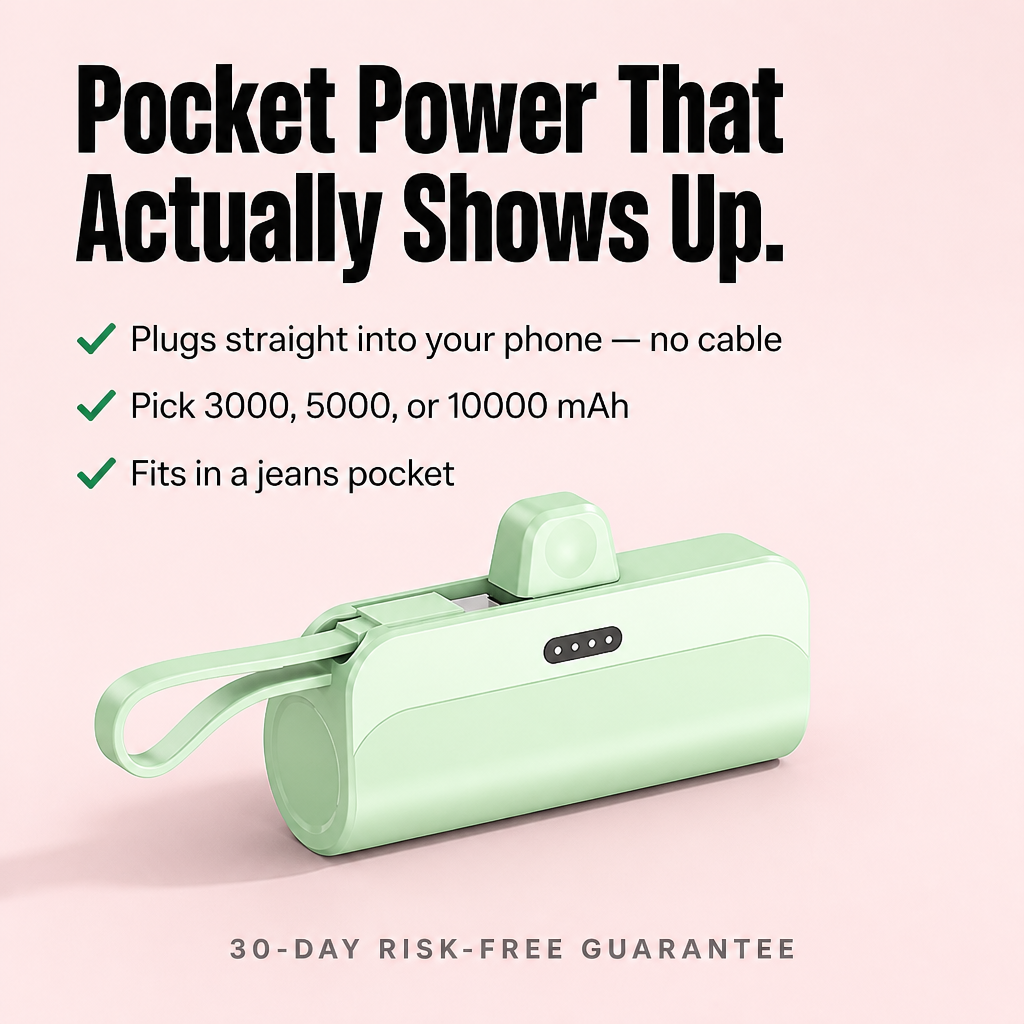 RubyVolt™ — Plug Straight Into Your Phone and End the Dead-Battery Panic