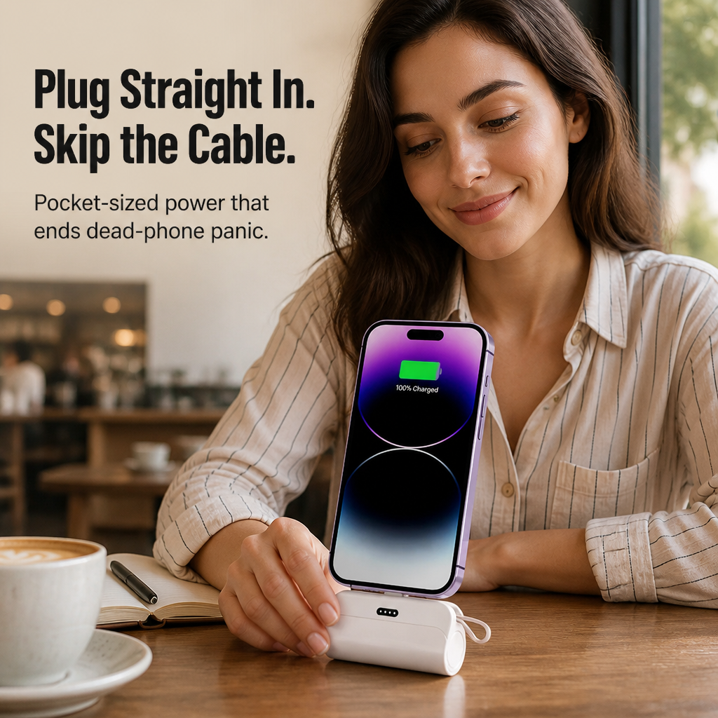 RubyVolt™ — Plug Straight Into Your Phone and End the Dead-Battery Panic
