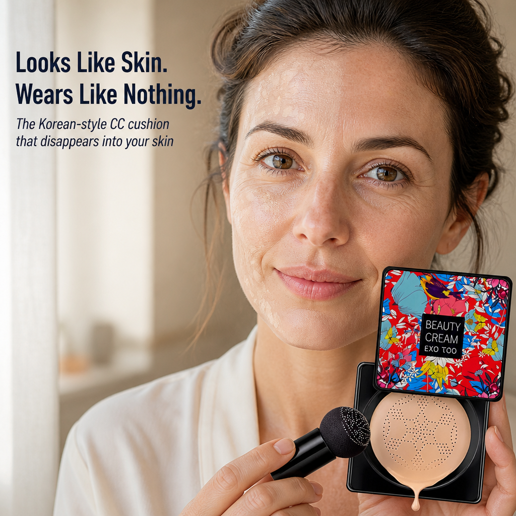 LumieraSilk™ — Cover Pores, Spots & Redness With a Skin-Like Cushion Finish | Free Mushroom Sponge Included