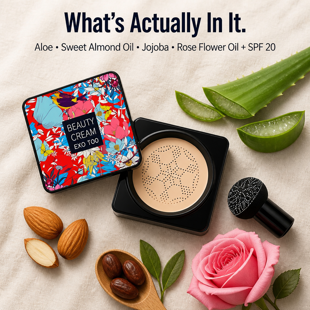 LumieraSilk™ — Cover Pores, Spots & Redness With a Skin-Like Cushion Finish | Free Mushroom Sponge Included