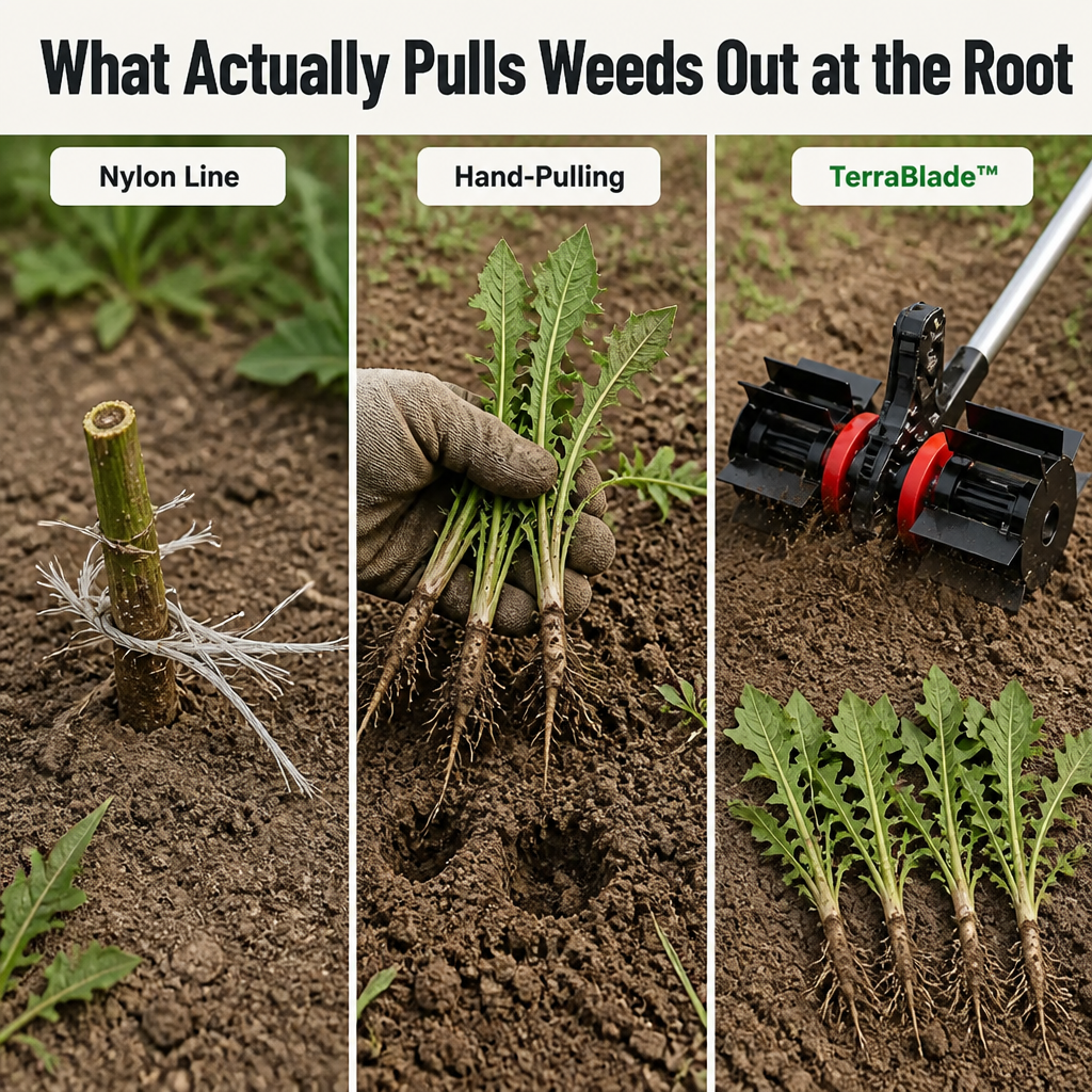 TerraBlade™ — Effortless Root-to-Soil Weed Erasing Without the Strain