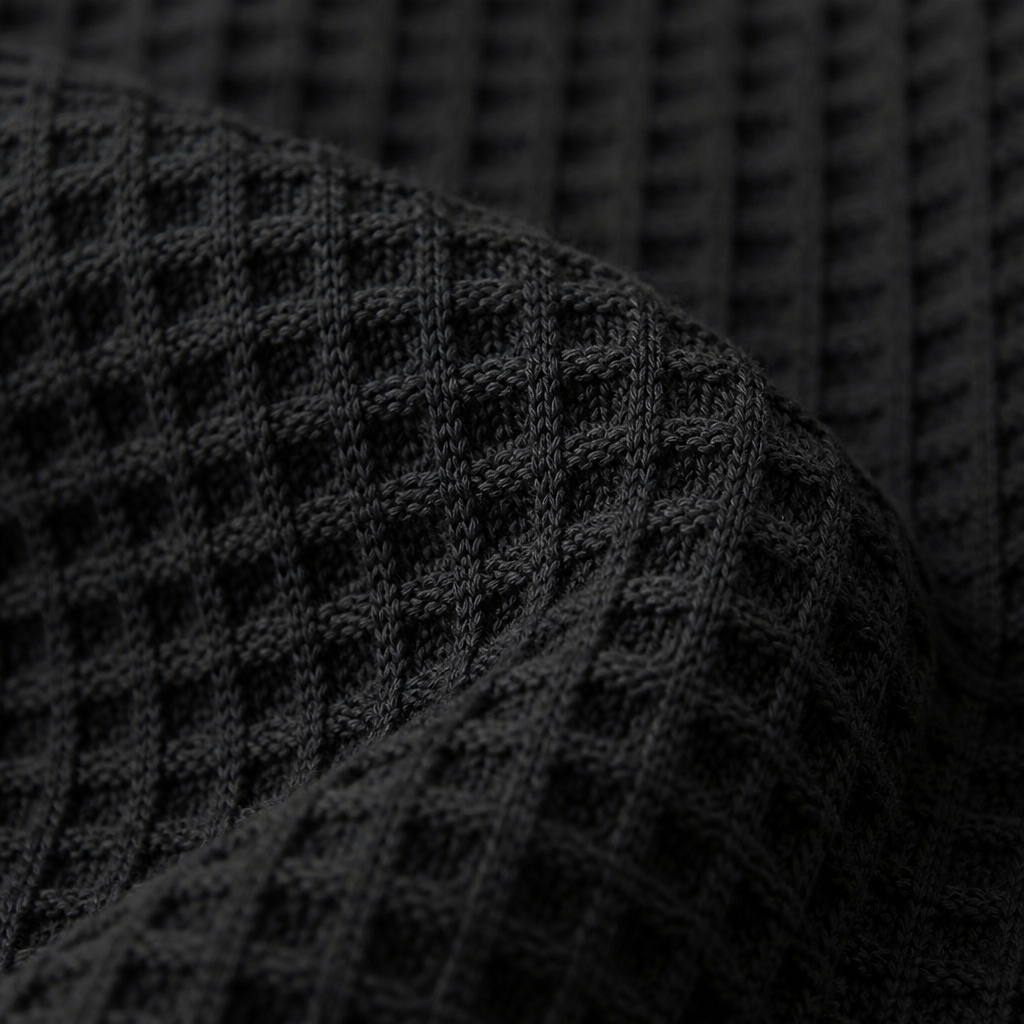 RavenaLux™ – Tailored Waffle Knit Mandarin Collar Shirt & Pants Set
