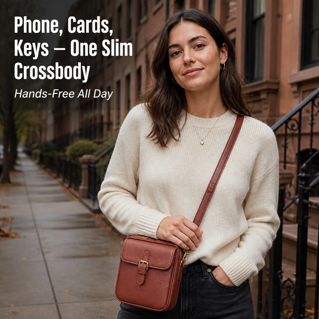 VeroCraft™ — Carry Phone, Cards & Daily Essentials in One Slim Crossbody