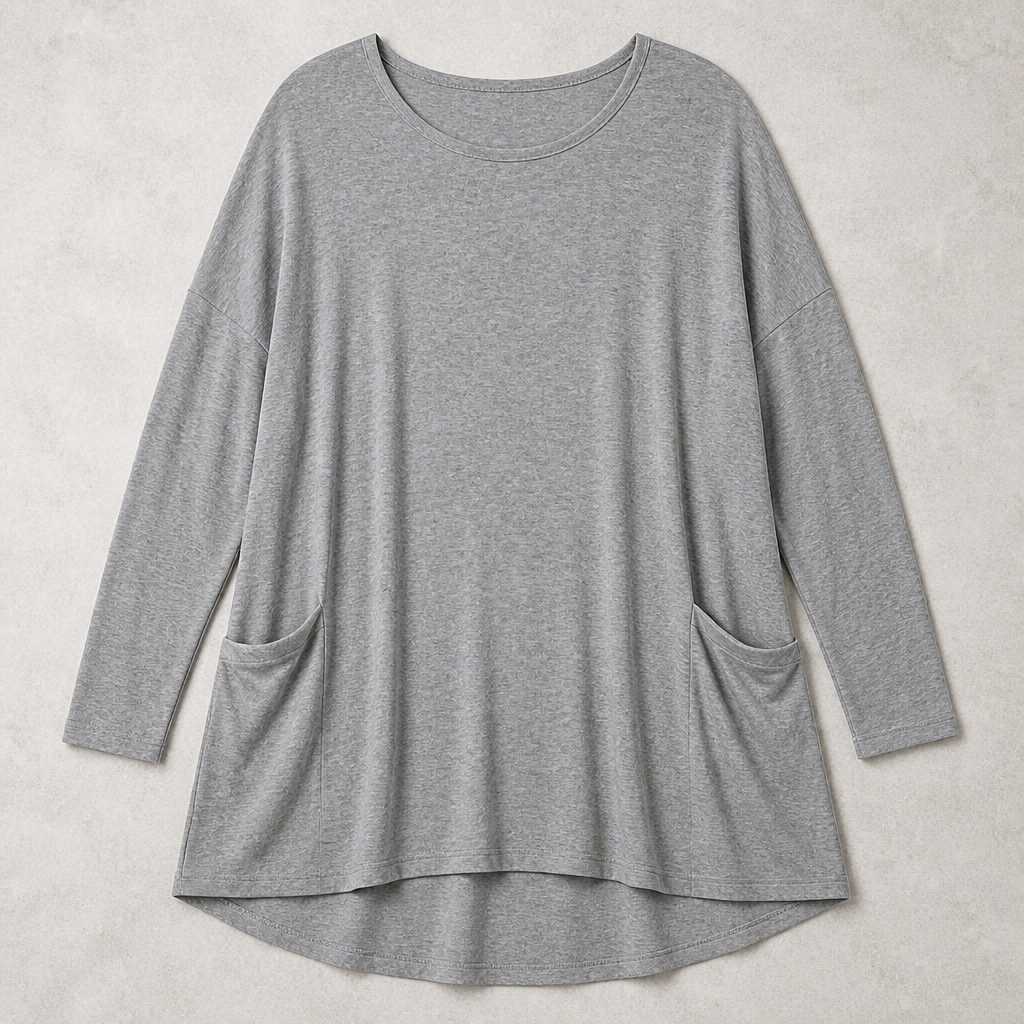 ElevéaComfort™ – Relaxed Oversized Tunic with Side Pockets