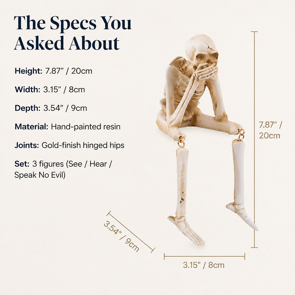 ChuckLuxe™ — Style Your Shelf With the Dangling-Leg Skeleton Trio Everyone Asks About | Set of 3