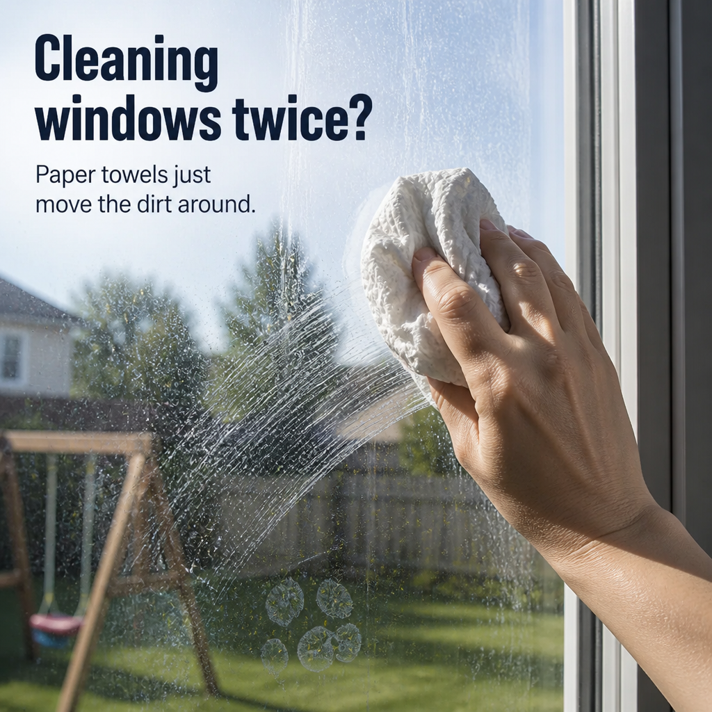GlassGleam™ — Wipe Every Window Streak-Free in One Spray-and-Swipe Pass